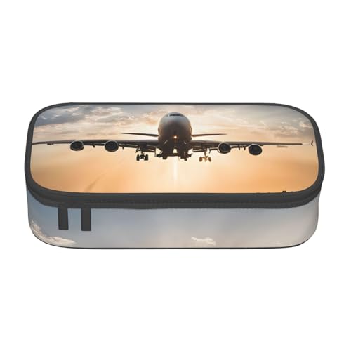 ZDFHKYDY Animal Prints Große Kapazität Büro Federmäppchen für Erwachsene, tragbare Schreibwarentasche für Stifte, Marker und Zubehör – 21 x 9,5 x 5 cm, Flugzeig, Einheitsgröße, Taschen-Organizer von ZDFHKYDY