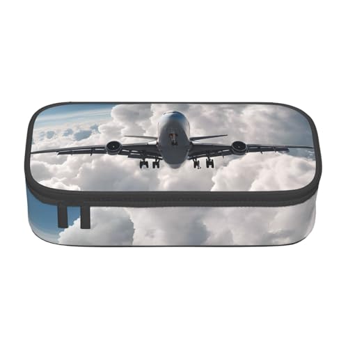 ZDFHKYDY Animal Prints Große Kapazität Büro Federmäppchen für Erwachsene, tragbare Schreibwarentasche für Stifte, Marker und Zubehör – 21 x 9,5 x 5 cm, Flugzeugkunst., Einheitsgröße, Taschen-Organizer von ZDFHKYDY