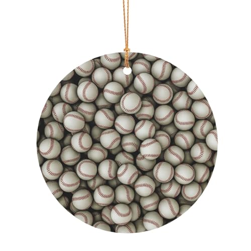 ZDFHKYDY Baseball-Druck, runde Aluminium-Anhänger, doppelseitiger Druck, vorgebohrtes Loch für Bastelarbeiten und Veranstaltungen., 10 cm, Aluminium ZDFHKYDY Baseball-Druck, runde Aluminium-Anhänger, doppelseitiger Druck, vorgebohrtes Loch für Bastelarbeiten und Veranstaltungen., 10 cm, Aluminium von ZDFHKYDY