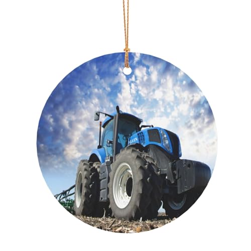 ZDFHKYDY Bauernhof-Traktor – Bedrucken Sie individuelle runde Aluminium-Anhänger, doppelseitiger Druck, vorgebohrtes Loch für Bastelarbeiten und Veranstaltungen., 8 cm, Aluminium ZDFHKYDY Bauernhof-Traktor – Bedrucken Sie individuelle runde Aluminium-Anhänger, doppelseitiger Druck, vorgebohrtes Loch für Bastelarbeiten und Veranstaltungen., 8 cm, Aluminium von ZDFHKYDY