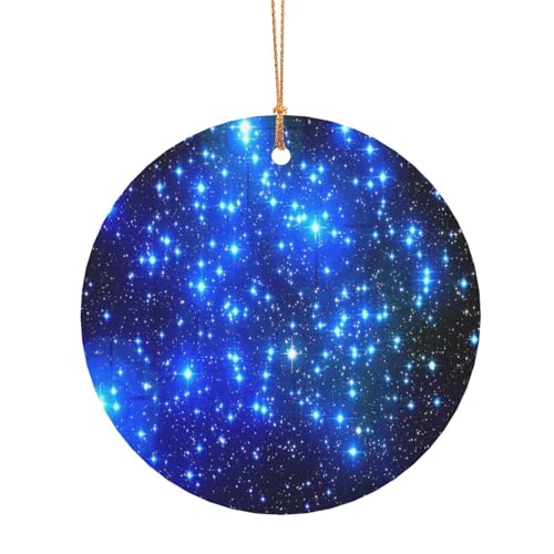 ZDFHKYDY Blaue glänzende Sterne, bedruckter runder Aluminium-Anhänger, doppelseitiger Druck, vorgebohrtes Loch für Bastelarbeiten und Veranstaltungen., 8 cm, Aluminium ZDFHKYDY Blaue glänzende Sterne, bedruckter runder Aluminium-Anhänger, doppelseitiger Druck, vorgebohrtes Loch für Bastelarbeiten und Veranstaltungen., 8 cm, Aluminium von ZDFHKYDY