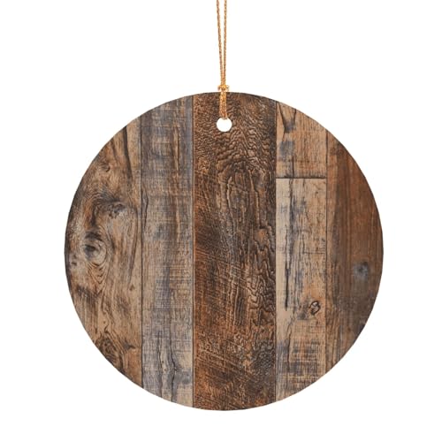 ZDFHKYDY Brauner Holzdruck, runde Aluminium-Anhänger, doppelseitiger Druck, vorgebohrtes Loch für Bastelarbeiten und Veranstaltungen., 10 cm, Aluminium ZDFHKYDY Brauner Holzdruck, runde Aluminium-Anhänger, doppelseitiger Druck, vorgebohrtes Loch für Bastelarbeiten und Veranstaltungen., 10 cm, Aluminium von ZDFHKYDY