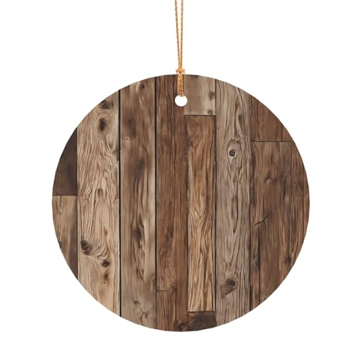 ZDFHKYDY Brauner Holzdruck, runde Aluminium-Anhänger, doppelseitiger Druck, vorgebohrtes Loch für Bastelarbeiten und Veranstaltungen., 10 cm, Aluminium ZDFHKYDY Brauner Holzdruck, runde Aluminium-Anhänger, doppelseitiger Druck, vorgebohrtes Loch für Bastelarbeiten und Veranstaltungen., 10 cm, Aluminium von ZDFHKYDY