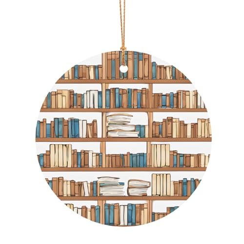 ZDFHKYDY Bücherregal-Kollektion und Leiter – individuelle runde Aluminium-Anhänger – doppelseitiger Druck, vorgebohrtes Loch für Bastelarbeiten und Veranstaltungen., 10 cm, Aluminium ZDFHKYDY Bücherregal-Kollektion und Leiter – individuelle runde Aluminium-Anhänger – doppelseitiger Druck, vorgebohrtes Loch für Bastelarbeiten und Veranstaltungen., 10 cm, Aluminium von ZDFHKYDY