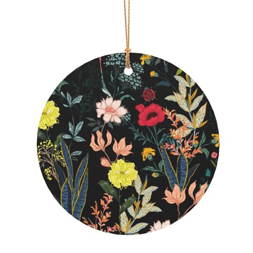 ZDFHKYDY Bunter Boho-Blumendruck, individuelle runde Aluminium-Anhänger, doppelseitiger Druck, vorgebohrtes Loch für Bastelarbeiten und Veranstaltungen., 8 cm, Aluminium ZDFHKYDY Bunter Boho-Blumendruck, individuelle runde Aluminium-Anhänger, doppelseitiger Druck, vorgebohrtes Loch für Bastelarbeiten und Veranstaltungen., 8 cm, Aluminium von ZDFHKYDY