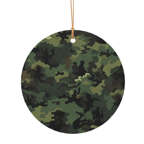 ZDFHKYDY Camouflage-Muster – Druck mit runden Aluminium-Anhängern – doppelseitiger Druck, vorgebohrtes Loch für Bastelarbeiten und Veranstaltungen., 10 cm, Aluminium ZDFHKYDY Camouflage-Muster – Druck mit runden Aluminium-Anhängern – doppelseitiger Druck, vorgebohrtes Loch für Bastelarbeiten und Veranstaltungen., 10 cm, Aluminium von ZDFHKYDY