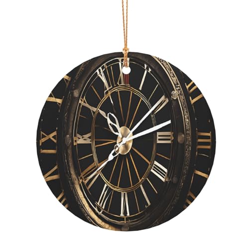 ZDFHKYDY Clock Gear – Bedruckte runde Aluminium-Anhänger – doppelseitiger Druck, vorgebohrtes Loch für Bastelarbeiten und Veranstaltungen., 10 cm, Aluminium ZDFHKYDY Clock Gear – Bedruckte runde Aluminium-Anhänger – doppelseitiger Druck, vorgebohrtes Loch für Bastelarbeiten und Veranstaltungen., 10 cm, Aluminium von ZDFHKYDY