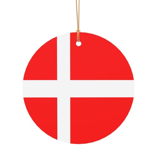 ZDFHKYDY Dänemark-Flagge, rund, Aluminium-Anhänger, doppelseitiger Druck, vorgebohrtes Loch für Bastelarbeiten und Veranstaltungen., 8 cm, Aluminium ZDFHKYDY Dänemark-Flagge, rund, Aluminium-Anhänger, doppelseitiger Druck, vorgebohrtes Loch für Bastelarbeiten und Veranstaltungen., 8 cm, Aluminium von ZDFHKYDY