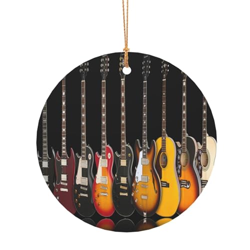 ZDFHKYDY E-Gitarre – Bedruckte runde Aluminium-Anhänger – doppelseitiger Druck, vorgebohrtes Loch für Bastelarbeiten und Veranstaltungen., 8 cm, Aluminium ZDFHKYDY E-Gitarre – Bedruckte runde Aluminium-Anhänger – doppelseitiger Druck, vorgebohrtes Loch für Bastelarbeiten und Veranstaltungen., 8 cm, Aluminium von ZDFHKYDY
