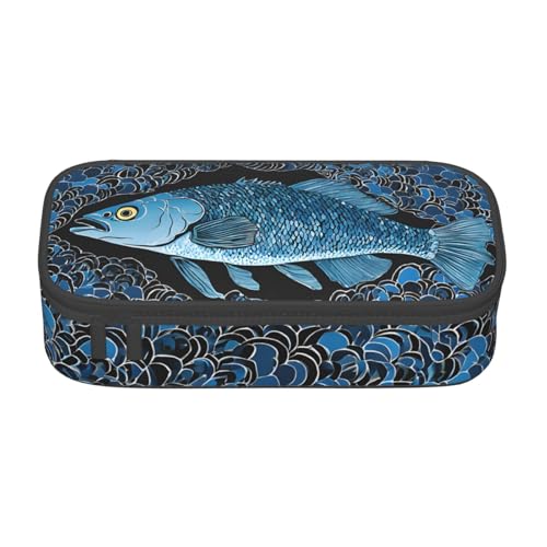 ZDFHKYDY Federmäppchen mit Flagge der Freiheitsstatue, großes Fassungsvermögen, Büro-Federmäppchen für Erwachsene, tragbare Schreibwarentasche für Stifte, Marker und Zubehör, 21 x 9,5 x 5 cm, Silberne von ZDFHKYDY