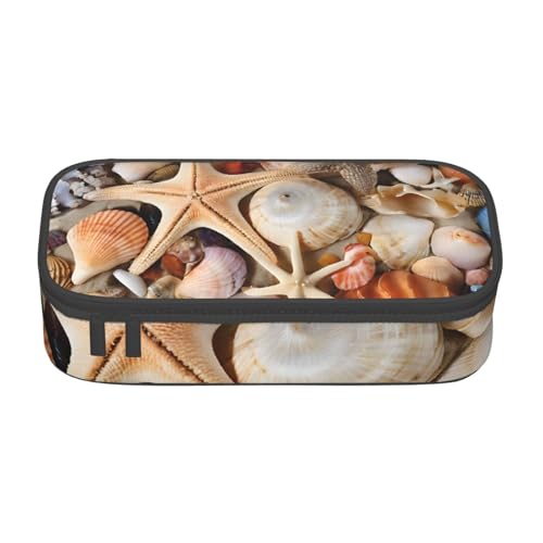 ZDFHKYDY Federmäppchen mit Flagge der Freiheitsstatue, großes Fassungsvermögen, Büro-Federmäppchen für Erwachsene, tragbare Schreibwarentasche für Stifte, Marker und Zubehör, 21 x 9,5 x 5 cm von ZDFHKYDY