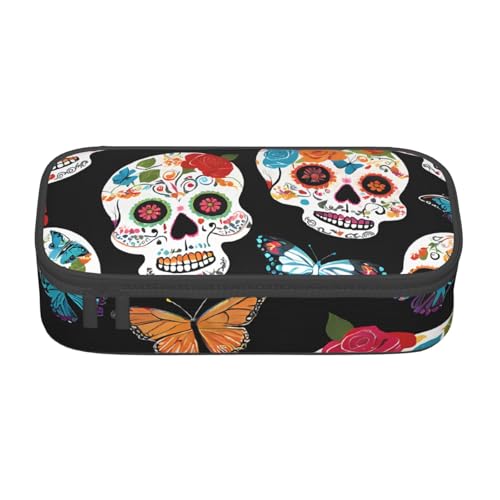 ZDFHKYDY Federmäppchen mit Flagge der Freiheitsstatue, großes Fassungsvermögen, Büro-Federmäppchen für Erwachsene, tragbare Schreibwarentasche für Stifte, Marker und Zubehör, 21 x 9,5 x 5 cm von ZDFHKYDY