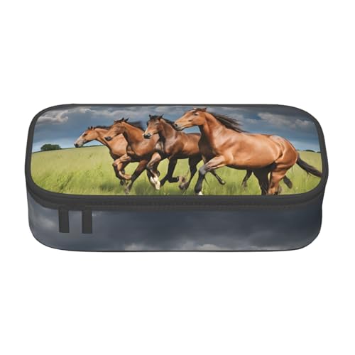 ZDFHKYDY Federmäppchen mit Marienkäfer-Druck, großes Fassungsvermögen, für Erwachsene, tragbare Schreibwarentasche für Stifte, Marker und Zubehör, 21 x 9,5 x 5 cm, Pferde, Einheitsgröße ZDFHKYDY Federmäppchen mit Marienkäfer-Druck, großes Fassungsvermögen, für Erwachsene, tragbare Schreibwarentasche für Stifte, Marker und Zubehör, 21 x 9,5 x 5 cm, Pferde, Einheitsgröße von ZDFHKYDY