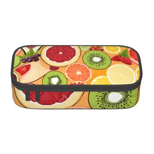 ZDFHKYDY Federmäppchen mit Pizza-Muster, großes Fassungsvermögen, für Erwachsene, tragbare Schreibwarentasche für Stifte, Marker und Zubehör, 21 x 9,5 x 5 cm, Kiwi-Wassermelone, Einheitsgröße ZDFHKYDY Federmäppchen mit Pizza-Muster, großes Fassungsvermögen, für Erwachsene, tragbare Schreibwarentasche für Stifte, Marker und Zubehör, 21 x 9,5 x 5 cm, Kiwi-Wassermelone, Einheitsgröße von ZDFHKYDY