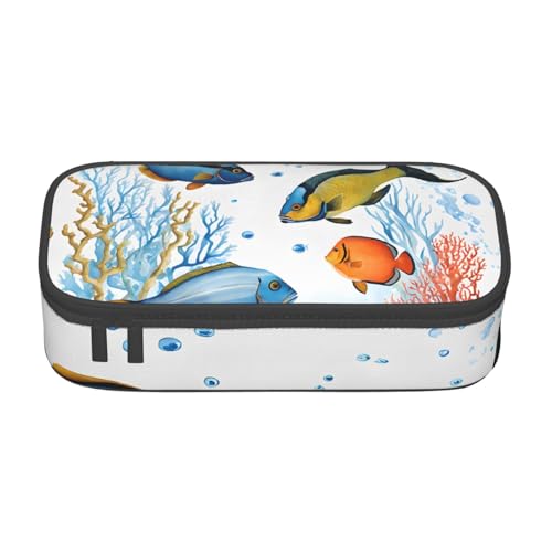 ZDFHKYDY Federmäppchen mit buntem Schmetterling, großes Fassungsvermögen, für Erwachsene, tragbare Schreibwarentasche für Stifte, Marker und Zubehör, 21 x 9,5 x 5 cm, Farbe Fische im Meer ZDFHKYDY Federmäppchen mit buntem Schmetterling, großes Fassungsvermögen, für Erwachsene, tragbare Schreibwarentasche für Stifte, Marker und Zubehör, 21 x 9,5 x 5 cm, Farbe Fische im Meer von ZDFHKYDY