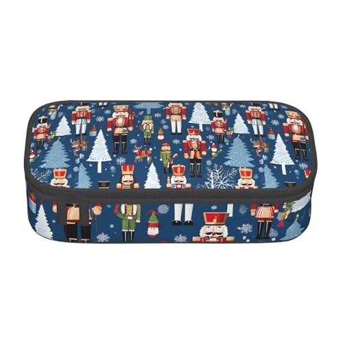 ZDFHKYDY Federmäppchen mit gelbem Zitronendruck, großes Fassungsvermögen, für Erwachsene, tragbare Schreibwarentasche für Stifte, Marker und Zubehör, 21 x 9,5 x 5 cm, Damen Nussknacker Ballett Xmas von ZDFHKYDY