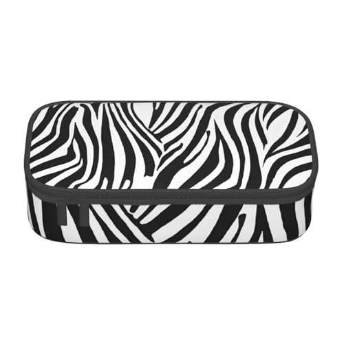 ZDFHKYDY Federmäppchen mit gelbem Zitronendruck, großes Fassungsvermögen, für Erwachsene, tragbare Schreibwarentasche für Stifte, Marker und Zubehör, 21 x 9,5 x 5 cm, Zebramuster, Einheitsgröße ZDFHKYDY Federmäppchen mit gelbem Zitronendruck, großes Fassungsvermögen, für Erwachsene, tragbare Schreibwarentasche für Stifte, Marker und Zubehör, 21 x 9,5 x 5 cm, Zebramuster, Einheitsgröße von ZDFHKYDY