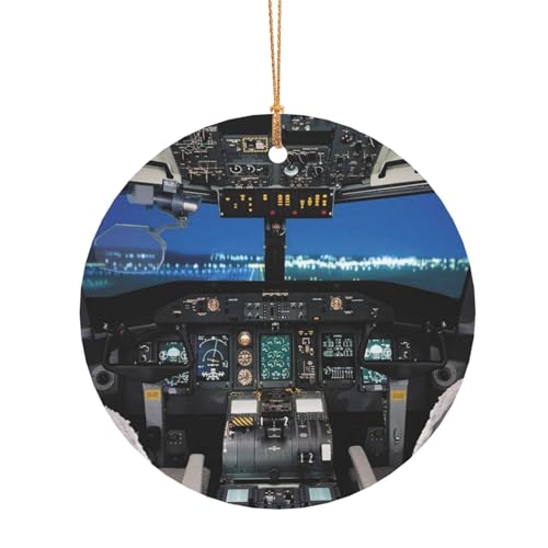 ZDFHKYDY Flugzeug-Cockpit, individuelle runde Aluminium-Anhänger, doppelseitiger Druck, vorgebohrtes Loch für Bastelarbeiten und Veranstaltungen., 8 cm, Aluminium ZDFHKYDY Flugzeug-Cockpit, individuelle runde Aluminium-Anhänger, doppelseitiger Druck, vorgebohrtes Loch für Bastelarbeiten und Veranstaltungen., 8 cm, Aluminium von ZDFHKYDY