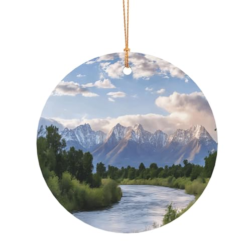 ZDFHKYDY Grand Teton National Park – Bedruckte runde Aluminium-Anhänger – doppelseitiger Druck, vorgebohrtes Loch für Bastelarbeiten und Veranstaltungen., 10 cm, Aluminium ZDFHKYDY Grand Teton National Park – Bedruckte runde Aluminium-Anhänger – doppelseitiger Druck, vorgebohrtes Loch für Bastelarbeiten und Veranstaltungen., 10 cm, Aluminium von ZDFHKYDY