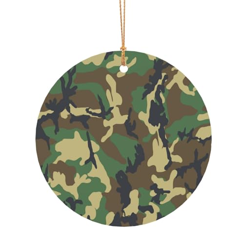 ZDFHKYDY Grüner Militär-Camouflage-Druck, individuelle runde Aluminium-Anhänger, doppelseitiger Druck, vorgebohrtes Loch für Bastelarbeiten und Veranstaltungen., 10 cm, Aluminium ZDFHKYDY Grüner Militär-Camouflage-Druck, individuelle runde Aluminium-Anhänger, doppelseitiger Druck, vorgebohrtes Loch für Bastelarbeiten und Veranstaltungen., 10 cm, Aluminium von ZDFHKYDY