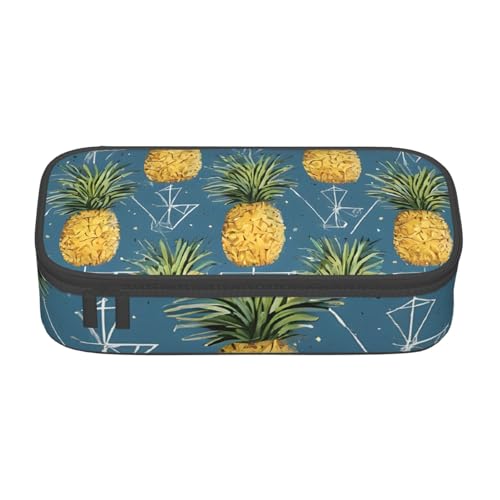 ZDFHKYDY Halloween-Federmäppchen mit Skelettschädel und großem Fassungsvermögen, für Erwachsene, tragbare Schreibwarentasche für Stifte, Marker und Zubehör, 21 x 9,5 x 5 cm, Goldener von ZDFHKYDY