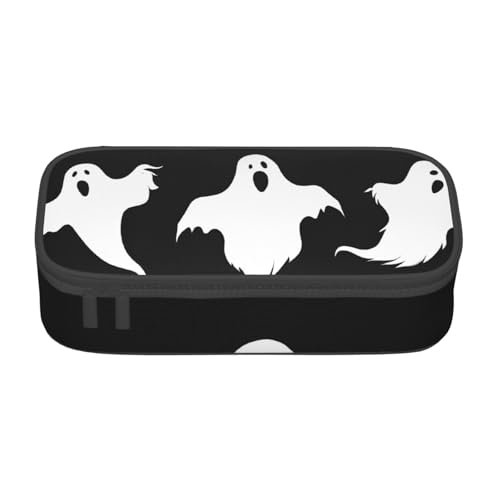 ZDFHKYDY Halloween-Federmäppchen mit Skelettschädel und großem Fassungsvermögen, für Erwachsene, tragbare Schreibwarentasche für Stifte, Marker und Zubehör, 21 x 9,5 x 5 cm, Halloween Gothic von ZDFHKYDY