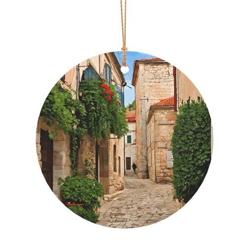 ZDFHKYDY Italienischer toskanischer Druck, individuelle runde Aluminium-Anhänger, doppelseitiger Druck, vorgebohrtes Loch für Bastelarbeiten und Veranstaltungen., 10 cm, Aluminium ZDFHKYDY Italienischer toskanischer Druck, individuelle runde Aluminium-Anhänger, doppelseitiger Druck, vorgebohrtes Loch für Bastelarbeiten und Veranstaltungen., 10 cm, Aluminium von ZDFHKYDY