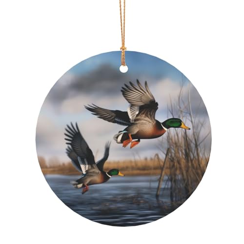 ZDFHKYDY Jagd fliegende wilde Enten – Bedrucken Sie individuelle runde Aluminium-Anhänger, doppelseitiger Druck, vorgebohrtes Loch für Bastelarbeiten und Veranstaltungen., 8 cm, Aluminium ZDFHKYDY Jagd fliegende wilde Enten – Bedrucken Sie individuelle runde Aluminium-Anhänger, doppelseitiger Druck, vorgebohrtes Loch für Bastelarbeiten und Veranstaltungen., 8 cm, Aluminium von ZDFHKYDY