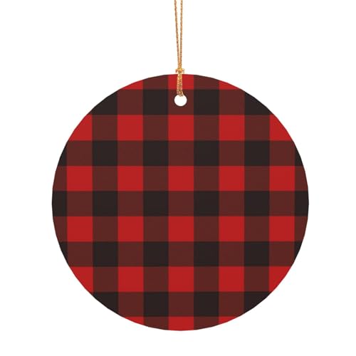 ZDFHKYDY Karierte rote schwarze Aluminium-Anhänger, doppelseitiger Druck, vorgebohrtes Loch für Bastelarbeiten und Veranstaltungen., 10 cm, Aluminium ZDFHKYDY Karierte rote schwarze Aluminium-Anhänger, doppelseitiger Druck, vorgebohrtes Loch für Bastelarbeiten und Veranstaltungen., 10 cm, Aluminium von ZDFHKYDY