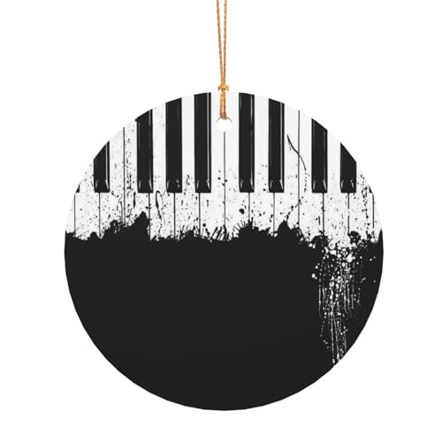 ZDFHKYDY Klavierdruck, runde Aluminium-Anhänger, doppelseitiger Druck, vorgebohrtes Loch für Bastelarbeiten und Veranstaltungen., 10 cm, Aluminium ZDFHKYDY Klavierdruck, runde Aluminium-Anhänger, doppelseitiger Druck, vorgebohrtes Loch für Bastelarbeiten und Veranstaltungen., 10 cm, Aluminium von ZDFHKYDY