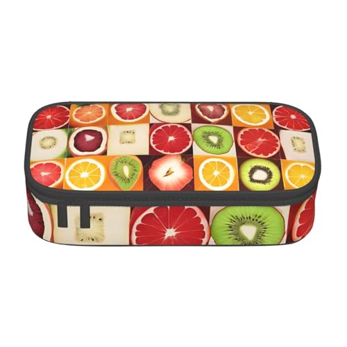 ZDFHKYDY Ladybugs Große Kapazität Büro Federmäppchen für Erwachsene, tragbare Schreibwarentasche für Stifte, Marker und Zubehör – 21 x 9,5 x 5 cm, Kiwi-Wassermelone, Einheitsgröße, Taschen-Organizer von ZDFHKYDY