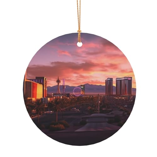 ZDFHKYDY Las Vegas Sonnenuntergang – individuelle runde Aluminium-Anhänger – doppelseitiger Druck, vorgebohrtes Loch für Bastelarbeiten und Veranstaltungen., 10 cm, Aluminium ZDFHKYDY Las Vegas Sonnenuntergang – individuelle runde Aluminium-Anhänger – doppelseitiger Druck, vorgebohrtes Loch für Bastelarbeiten und Veranstaltungen., 10 cm, Aluminium von ZDFHKYDY