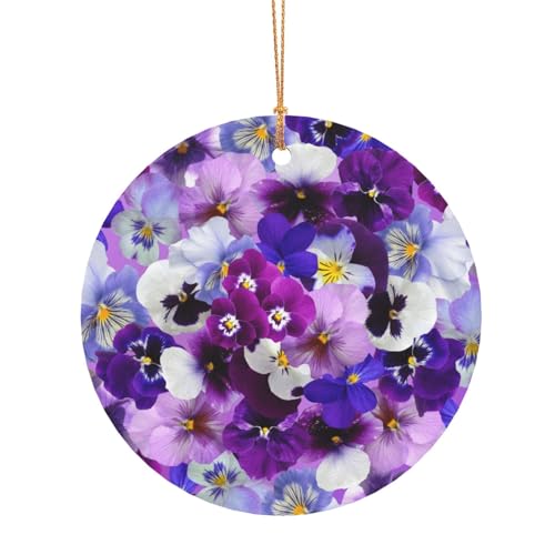 ZDFHKYDY Lila Blumen-Druck, runde Aluminium-Anhänger, doppelseitiger Druck, vorgebohrtes Loch für Bastelarbeiten und Veranstaltungen., 8 cm, Aluminium ZDFHKYDY Lila Blumen-Druck, runde Aluminium-Anhänger, doppelseitiger Druck, vorgebohrtes Loch für Bastelarbeiten und Veranstaltungen., 8 cm, Aluminium von ZDFHKYDY