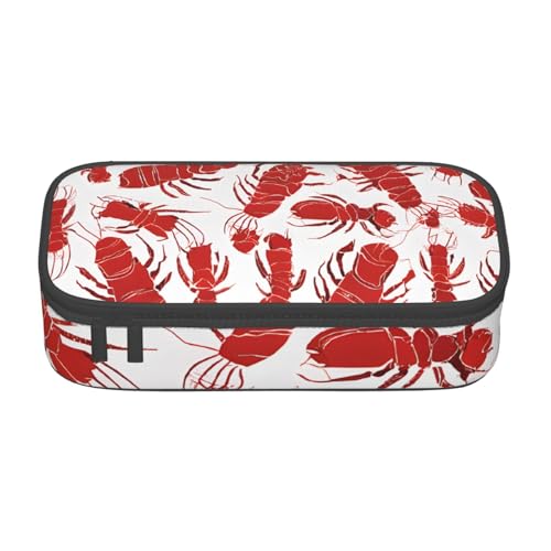 ZDFHKYDY Magic Book Große Kapazität Büro Federmäppchen für Erwachsene, tragbare Schreibwarentasche für Stifte, Marker und Zubehör – 21 x 9,5 x 5 cm, Roter Hummer, Einheitsgröße, Taschen-Organizer von ZDFHKYDY