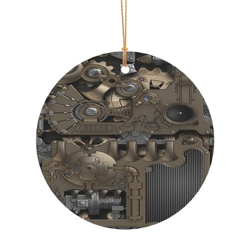 ZDFHKYDY Mechanische Steampunk-Zahnräder – Bedrucken Sie individuelle runde Aluminium-Anhänger, doppelseitiger Druck, vorgebohrtes Loch für Bastelarbeiten und Veranstaltungen., 8 cm, Aluminium ZDFHKYDY Mechanische Steampunk-Zahnräder – Bedrucken Sie individuelle runde Aluminium-Anhänger, doppelseitiger Druck, vorgebohrtes Loch für Bastelarbeiten und Veranstaltungen., 8 cm, Aluminium von ZDFHKYDY