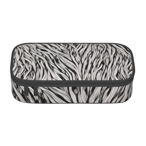 ZDFHKYDY Niedliches Kaninchen-Federmäppchen mit großem Fassungsvermögen für Erwachsene, tragbare Schreibwarentasche für Stifte, Marker und Zubehör, 21 x 9,5 x 5 cm, Schwarz-weißes Druckmuster ZDFHKYDY Niedliches Kaninchen-Federmäppchen mit großem Fassungsvermögen für Erwachsene, tragbare Schreibwarentasche für Stifte, Marker und Zubehör, 21 x 9,5 x 5 cm, Schwarz-weißes Druckmuster von ZDFHKYDY