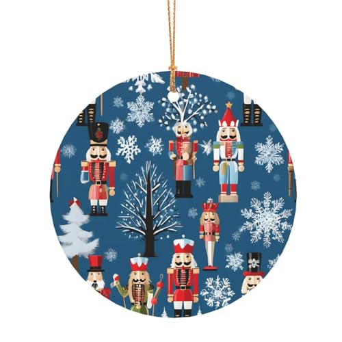 ZDFHKYDY Nussknacker für Damen, Ballett, Weihnachten, Tanz, individueller runder Aluminium-Anhänger, doppelseitiger Druck, vorgebohrtes Loch für Bastelarbeiten und Veranstaltungen., 8 cm, Aluminium ZDFHKYDY Nussknacker für Damen, Ballett, Weihnachten, Tanz, individueller runder Aluminium-Anhänger, doppelseitiger Druck, vorgebohrtes Loch für Bastelarbeiten und Veranstaltungen., 8 cm, Aluminium von ZDFHKYDY