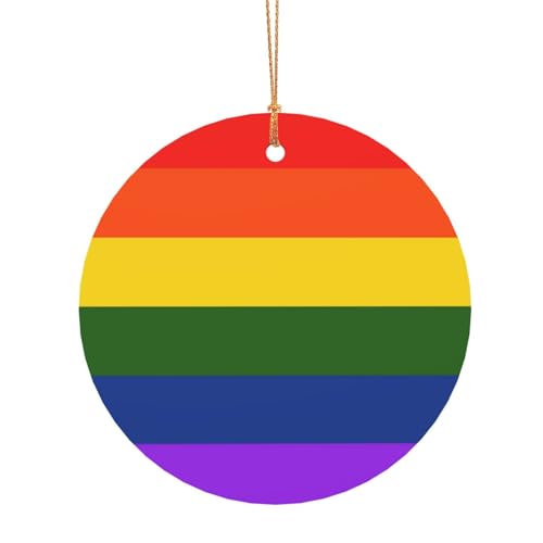 ZDFHKYDY Regenbogen-Flagge, personalisierbar, runde Aluminium-Anhänger, doppelseitiger Druck, vorgebohrtes Loch für Bastelarbeiten und Veranstaltungen., 10 cm, Aluminium ZDFHKYDY Regenbogen-Flagge, personalisierbar, runde Aluminium-Anhänger, doppelseitiger Druck, vorgebohrtes Loch für Bastelarbeiten und Veranstaltungen., 10 cm, Aluminium von ZDFHKYDY