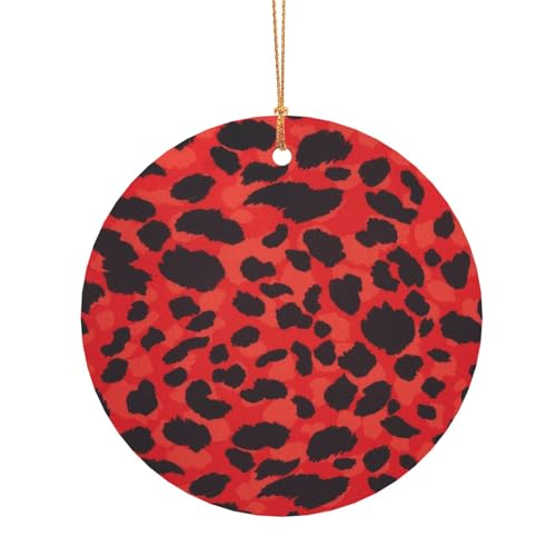 ZDFHKYDY Roter Leoparden-Druck, runde Aluminium-Anhänger, doppelseitiger Druck, vorgebohrtes Loch für Bastelarbeiten und Veranstaltungen., 10 cm, Aluminium ZDFHKYDY Roter Leoparden-Druck, runde Aluminium-Anhänger, doppelseitiger Druck, vorgebohrtes Loch für Bastelarbeiten und Veranstaltungen., 10 cm, Aluminium von ZDFHKYDY