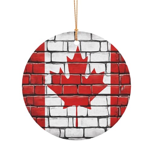 ZDFHKYDY Runde Aluminium-Anhänger mit kanadischer Flagge, doppelseitiger Druck, vorgebohrtes Loch für Bastelarbeiten und Veranstaltungen., 10 cm, Aluminium ZDFHKYDY Runde Aluminium-Anhänger mit kanadischer Flagge, doppelseitiger Druck, vorgebohrtes Loch für Bastelarbeiten und Veranstaltungen., 10 cm, Aluminium von ZDFHKYDY