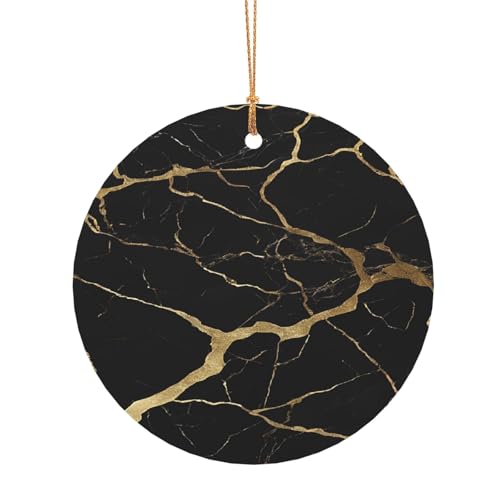 ZDFHKYDY Schwarz-goldener Marmor-Druck, individuelle runde Aluminium-Anhänger, doppelseitiger Druck, vorgebohrtes Loch für Bastelarbeiten und Veranstaltungen., 8 cm, Aluminium ZDFHKYDY Schwarz-goldener Marmor-Druck, individuelle runde Aluminium-Anhänger, doppelseitiger Druck, vorgebohrtes Loch für Bastelarbeiten und Veranstaltungen., 8 cm, Aluminium von ZDFHKYDY