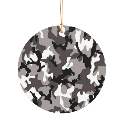 ZDFHKYDY Schwarz-grau-weißer Camouflage-Druck, runde Aluminium-Anhänger, doppelseitiger Druck, vorgebohrtes Loch für Bastelarbeiten und Veranstaltungen., 10 cm, Aluminium ZDFHKYDY Schwarz-grau-weißer Camouflage-Druck, runde Aluminium-Anhänger, doppelseitiger Druck, vorgebohrtes Loch für Bastelarbeiten und Veranstaltungen., 10 cm, Aluminium von ZDFHKYDY