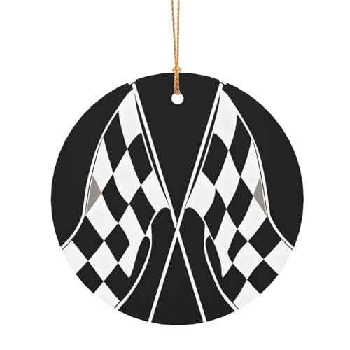 ZDFHKYDY Schwarz-weiße Formel, karierte Flaggen-Muster, individuelle runde Aluminium-Anhänger, doppelseitiger Druck, vorgebohrtes Loch für Bastelarbeiten und Veranstaltungen., 8 cm, Aluminium ZDFHKYDY Schwarz-weiße Formel, karierte Flaggen-Muster, individuelle runde Aluminium-Anhänger, doppelseitiger Druck, vorgebohrtes Loch für Bastelarbeiten und Veranstaltungen., 8 cm, Aluminium von ZDFHKYDY