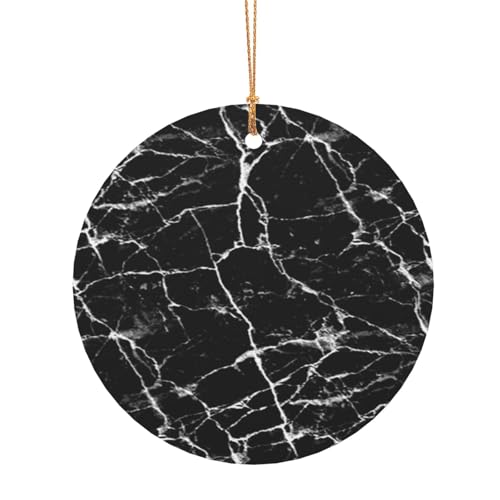 ZDFHKYDY Schwarzer Marmor, runde Aluminium-Anhänger, doppelseitiger Druck, vorgebohrtes Loch für Bastelarbeiten und Veranstaltungen., 8 cm, Aluminium ZDFHKYDY Schwarzer Marmor, runde Aluminium-Anhänger, doppelseitiger Druck, vorgebohrtes Loch für Bastelarbeiten und Veranstaltungen., 8 cm, Aluminium von ZDFHKYDY