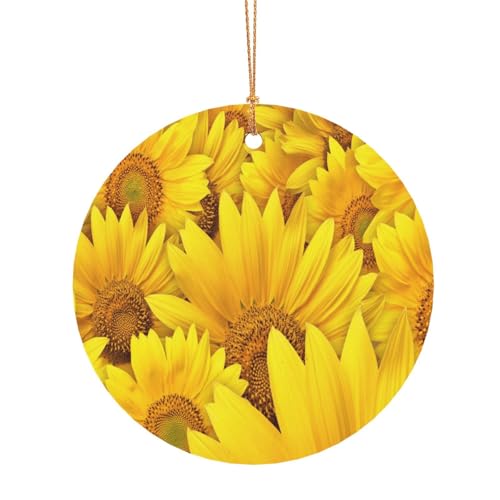 ZDFHKYDY Sonnenblumen-Druck, runde Aluminium-Anhänger, doppelseitiger Druck, vorgebohrtes Loch für Bastelarbeiten und Veranstaltungen., 8 cm, Aluminium ZDFHKYDY Sonnenblumen-Druck, runde Aluminium-Anhänger, doppelseitiger Druck, vorgebohrtes Loch für Bastelarbeiten und Veranstaltungen., 8 cm, Aluminium von ZDFHKYDY