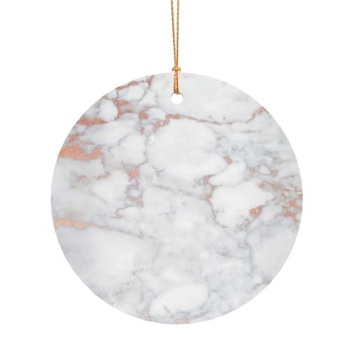 ZDFHKYDY Weißer Marmor-Roségold-Druck, individuelle runde Aluminium-Anhänger, doppelseitiger Druck, vorgebohrtes Loch für Bastelarbeiten und Veranstaltungen., 8 cm, Aluminium ZDFHKYDY Weißer Marmor-Roségold-Druck, individuelle runde Aluminium-Anhänger, doppelseitiger Druck, vorgebohrtes Loch für Bastelarbeiten und Veranstaltungen., 8 cm, Aluminium von ZDFHKYDY