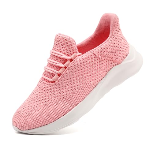 ZDFQLGV Damen Schuhe Sneaker Slip On Laufschuhe Sportschuhe Turnschuhe Walkingschuhe Straßenlaufschuhe Freizeitschuhe Joggingschuhe Leichtgewichts Schuhe Rosa EU 39 von ZDFQLGV