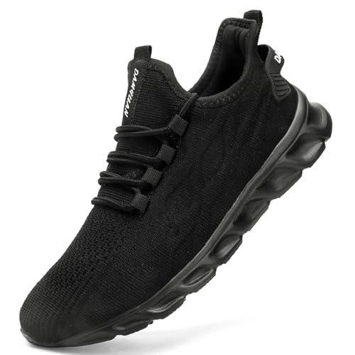 ZDFQLGV Damen Sneaker Schuhe Sportschuhe Turnschuhe Laufschuhe Straßenlaufschuhe Walkingschuhe Slip On Leichtgewichtige Atmungsaktivem Mesh für Jogging Training Fitness Sneakers Schwarz EU 41 von ZDFQLGV