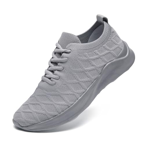 ZDFQLGV Laufschuhe Damen Sportschuhe Tennisschuhe Sneakers Laufschuhe Freizeitschuhe Schuhes Fitness Trainingschuhe Bequeme Leichtgewichts Walking Joggingschuhe Running Shoes Hellgrau EU 36 von ZDFQLGV