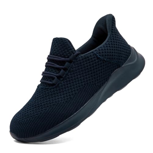 ZDFQLGV Laufschuhe Herren Sportschuhe Laufschuhe Freizeitschuhe Schuhes Tennisschuhe Sneakers Slip on Bequeme Fitness Trainingschuhe Leichtgewichts Walking Schuhe Dunkelblau EU 43 von ZDFQLGV